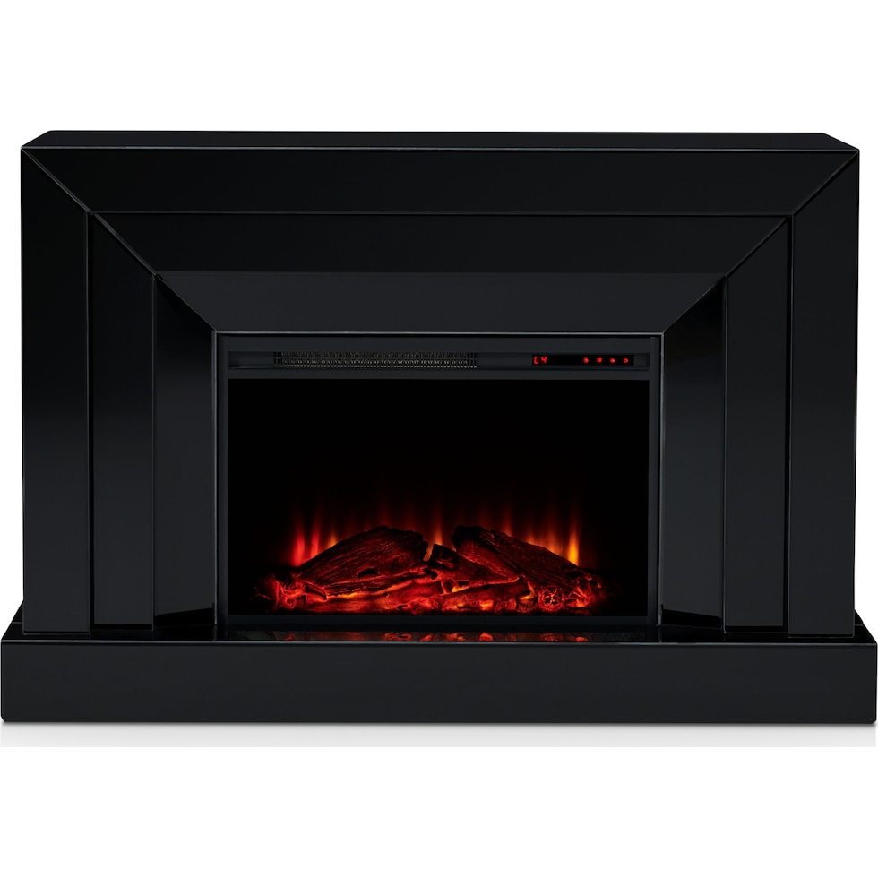 rae black fireplace tv stand   