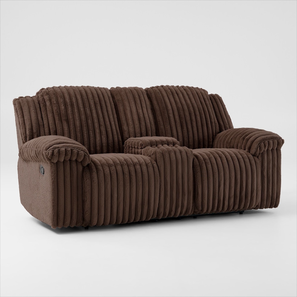 rafi dark brown loveseat   