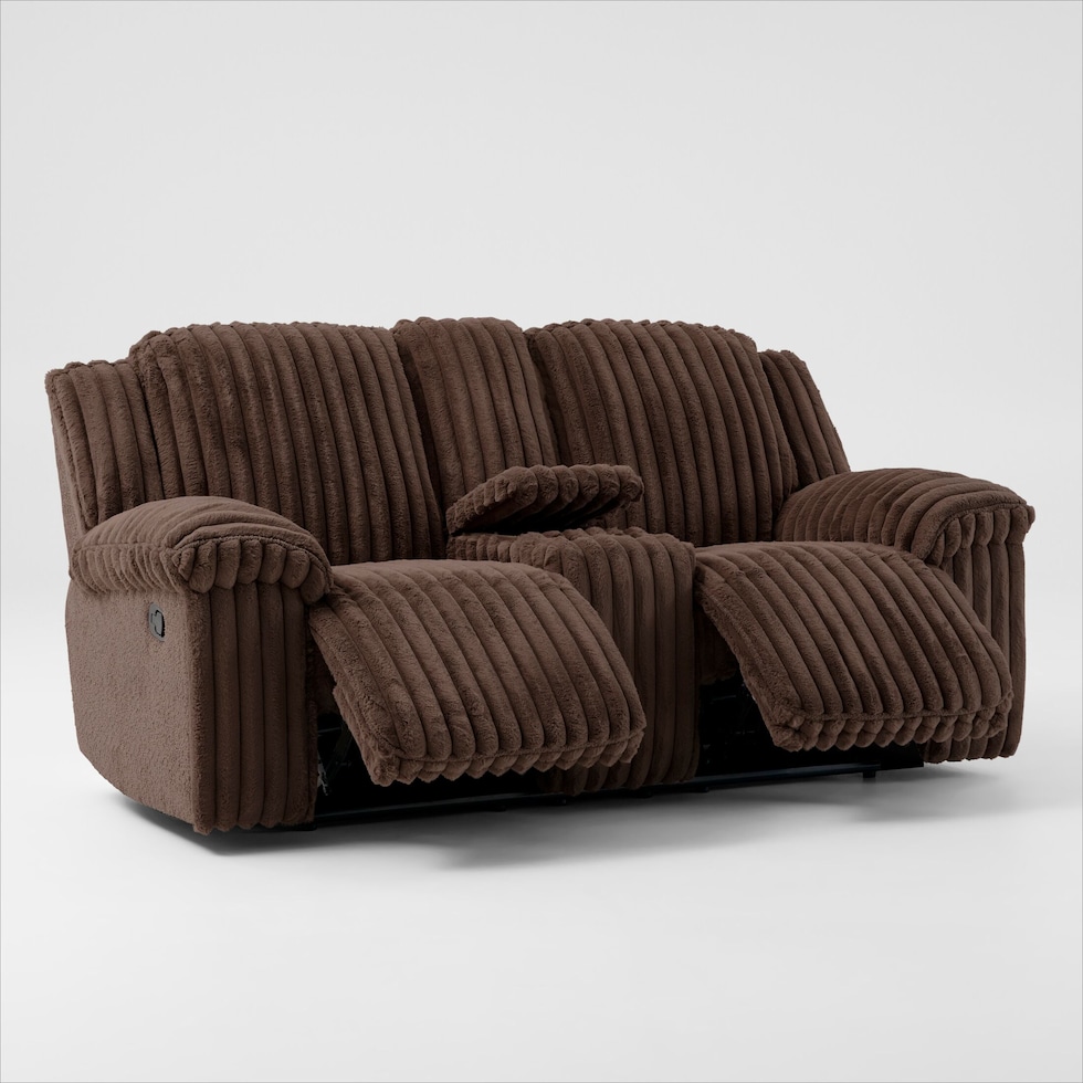 rafi dark brown loveseat   