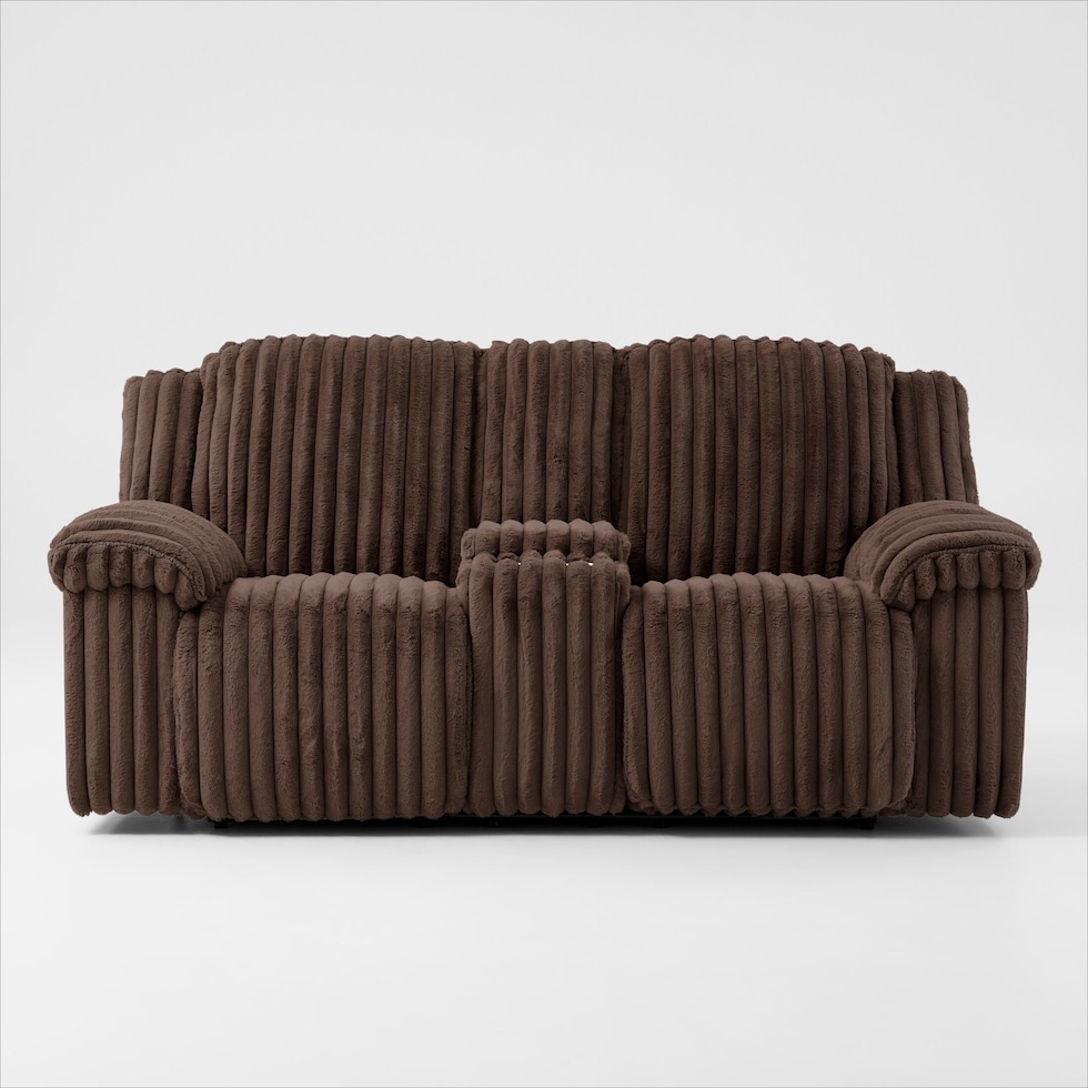 rafi dark brown loveseat   