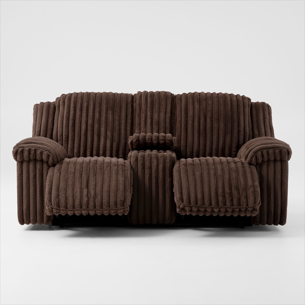 rafi dark brown loveseat   