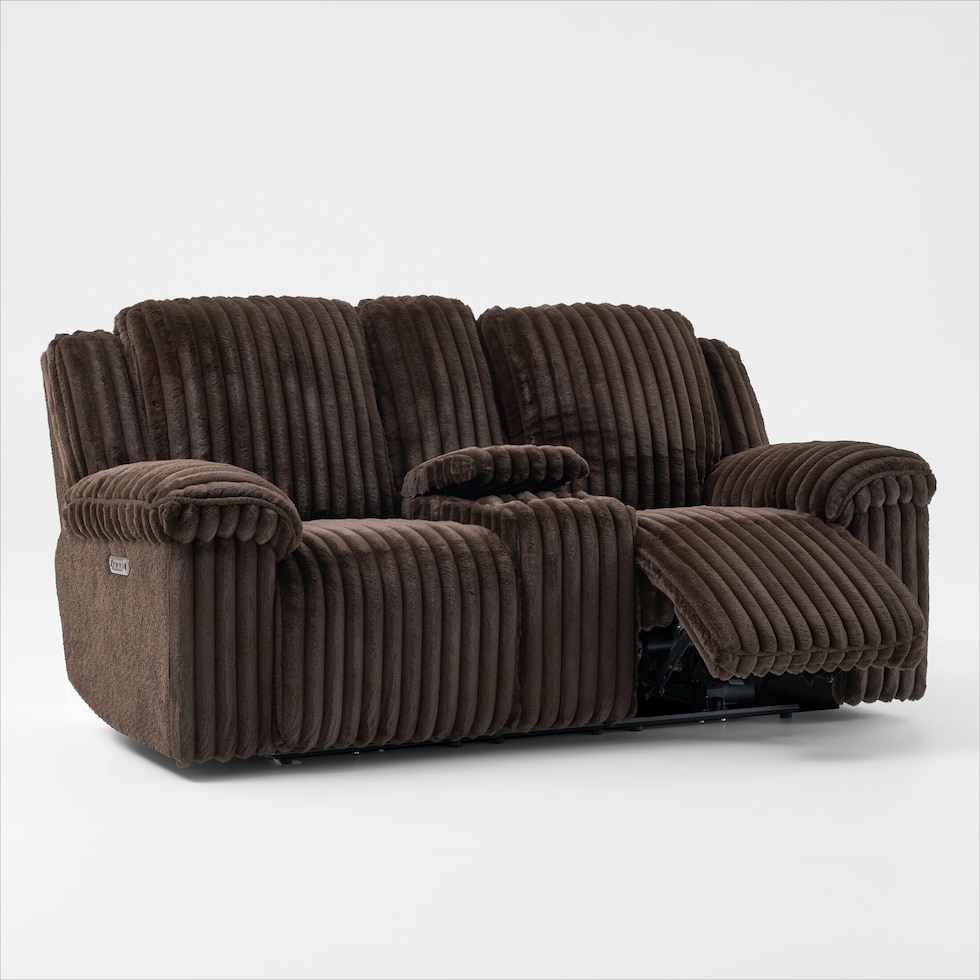 rafi dark brown loveseat   