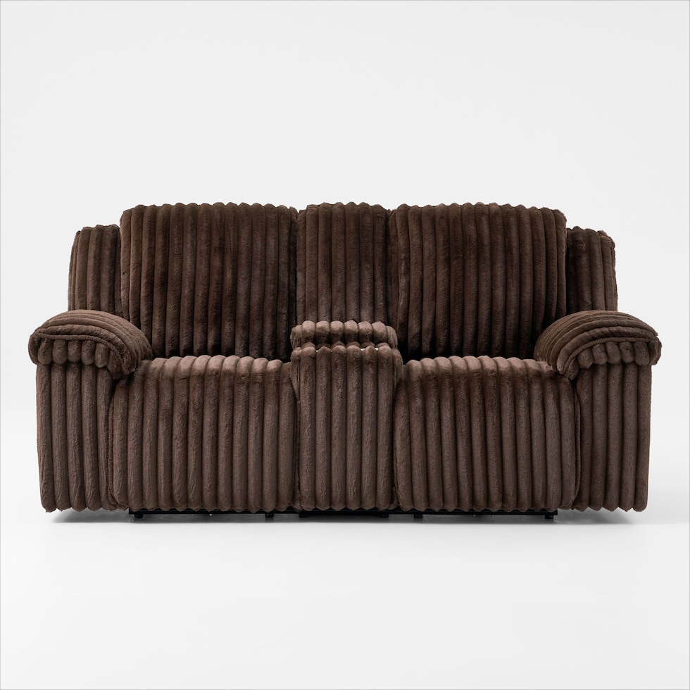 rafi dark brown loveseat   