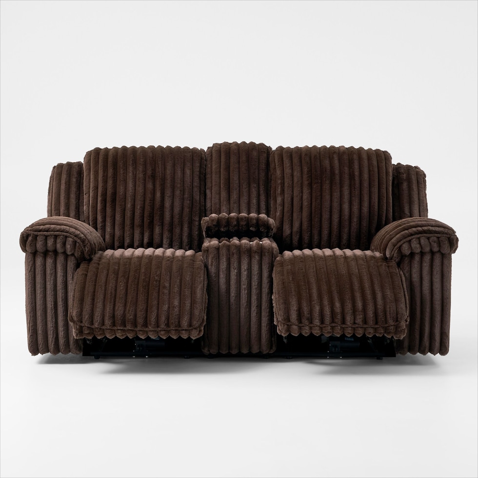 rafi dark brown loveseat   