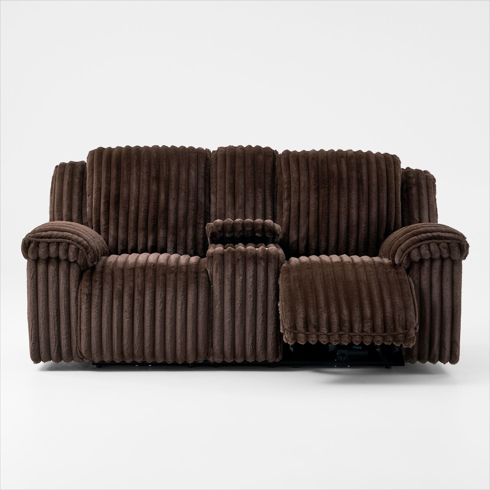 rafi dark brown loveseat   