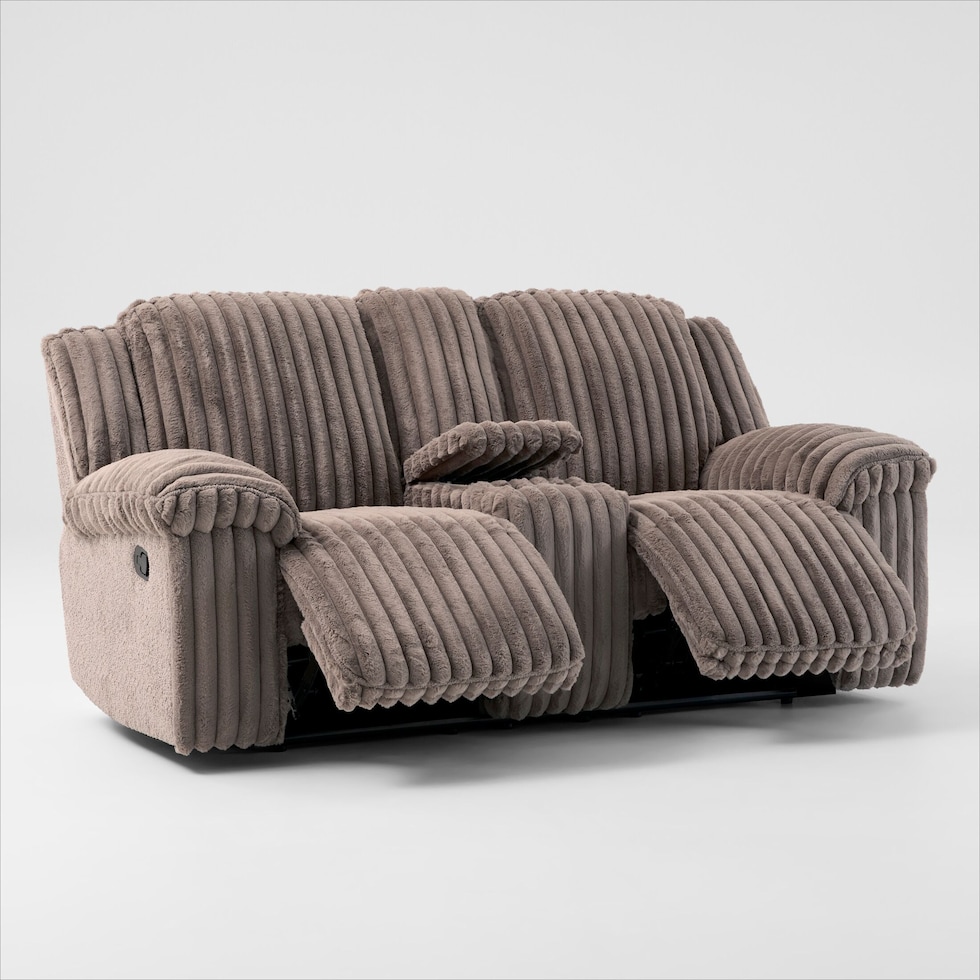 rafi light brown loveseat   