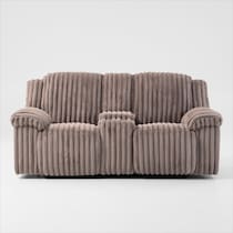 rafi light brown loveseat   