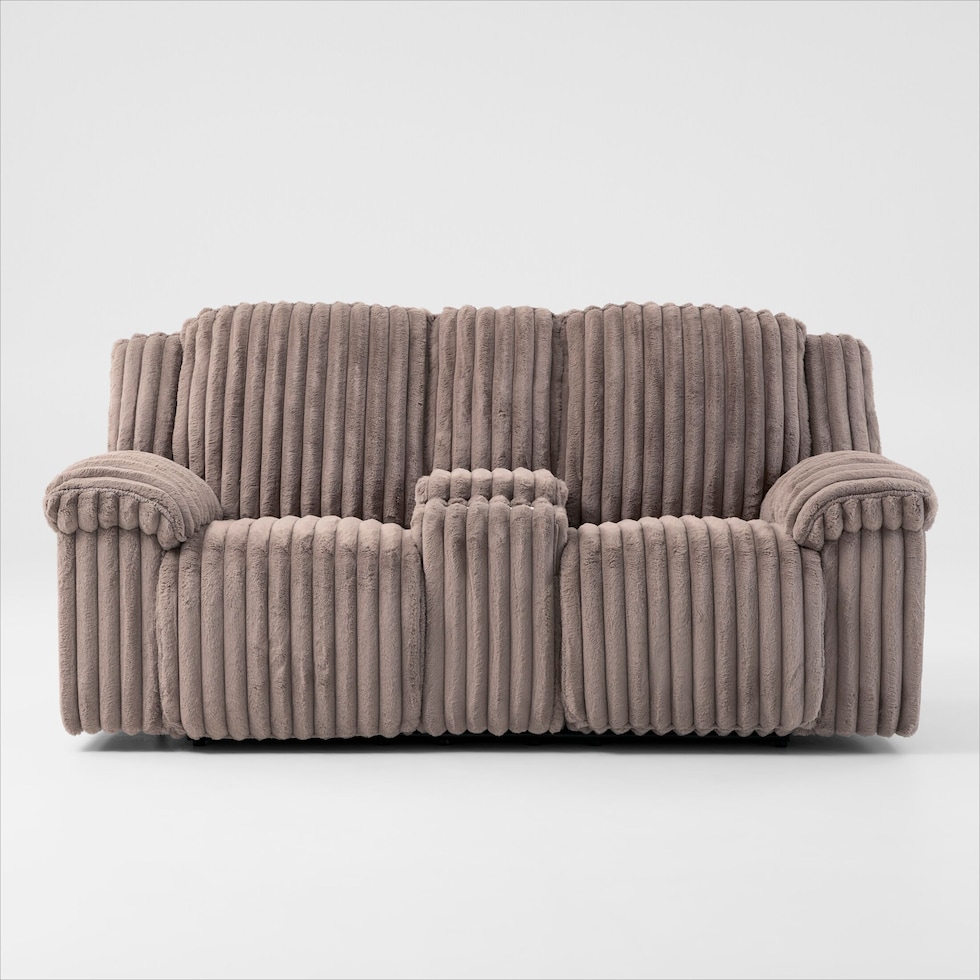 rafi light brown loveseat   