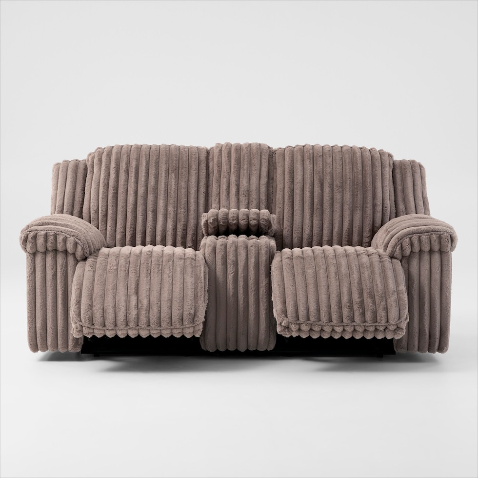 rafi light brown loveseat   