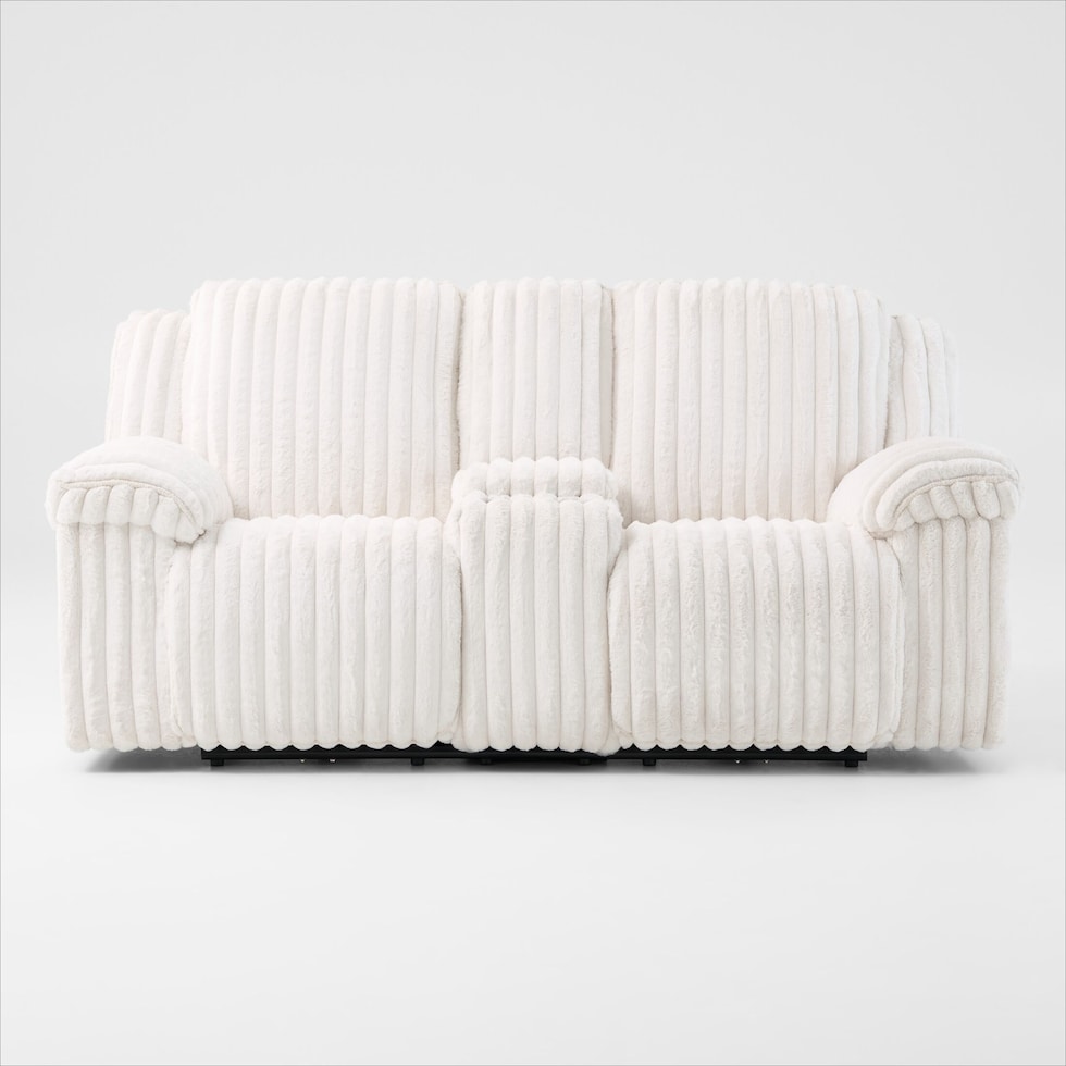 rafi white loveseat   