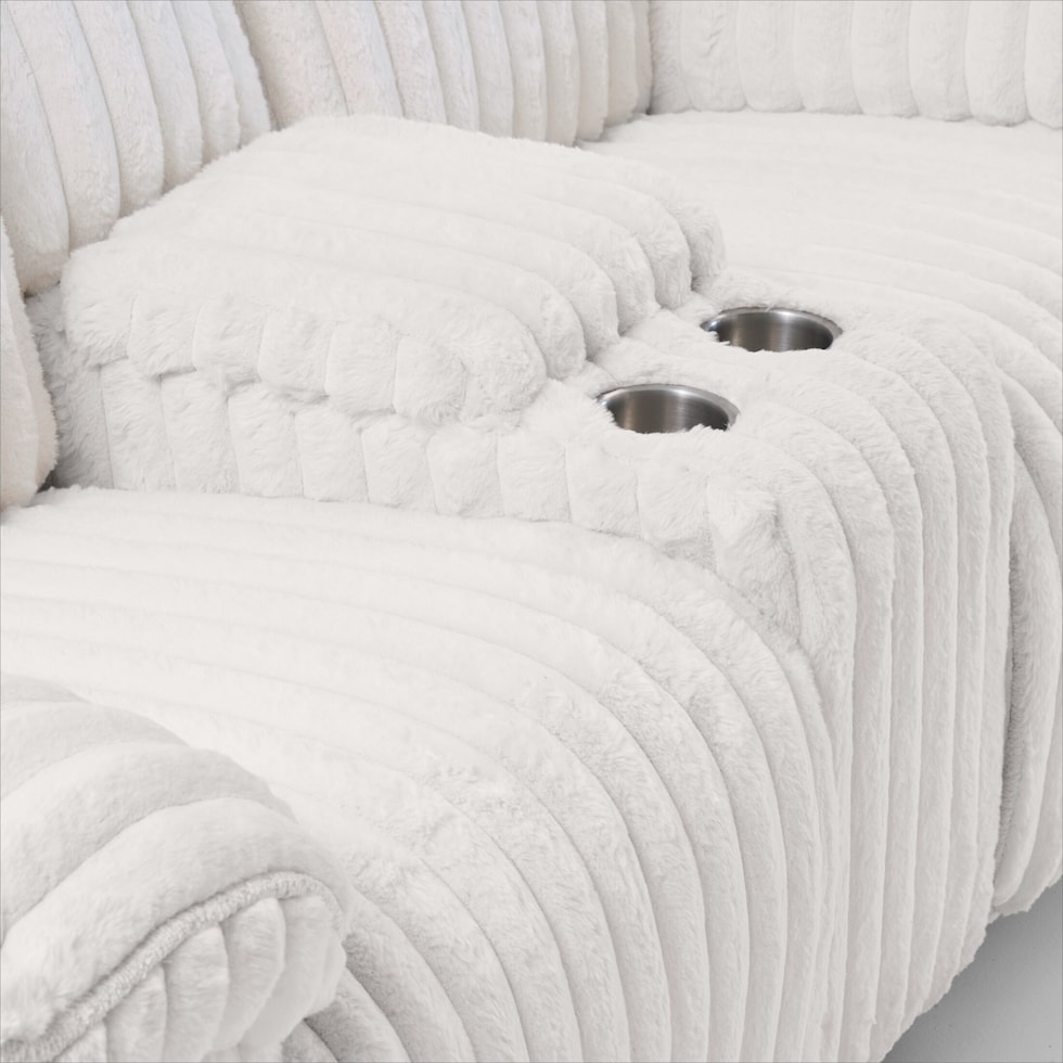 rafi white loveseat   