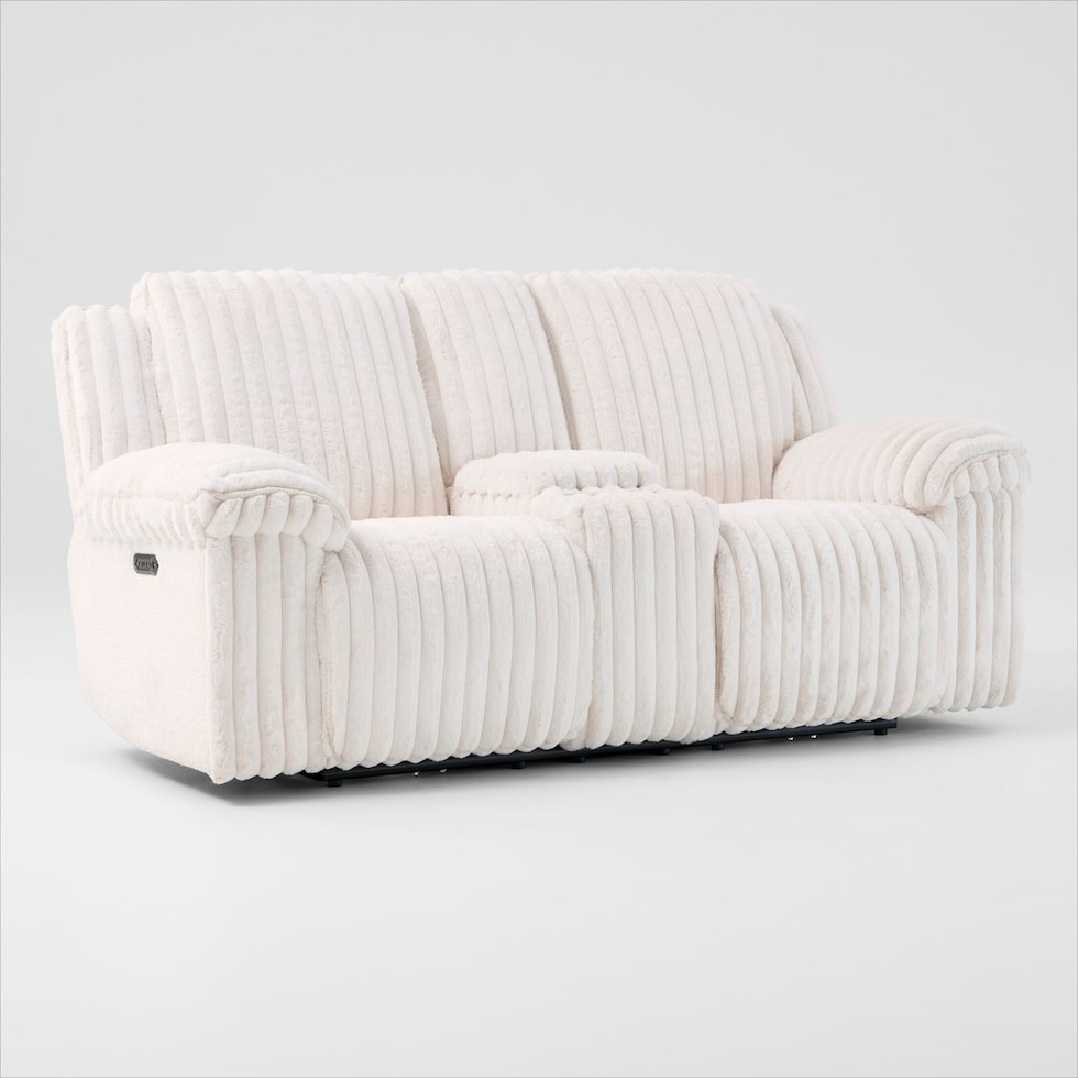 rafi white loveseat   