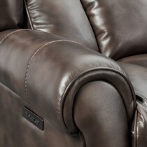 rainier dark brown  pc reclining sectional   