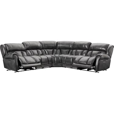 Undefined American Signature Furniture, Bryant Ii Leather Power Reclining Sofa