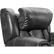 rainier gray power recliner   