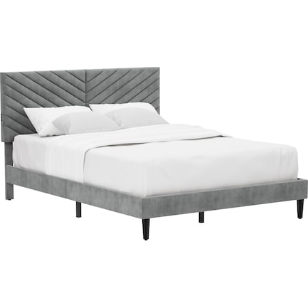 Ralph Queen Upholstered Platform Bed - Gray