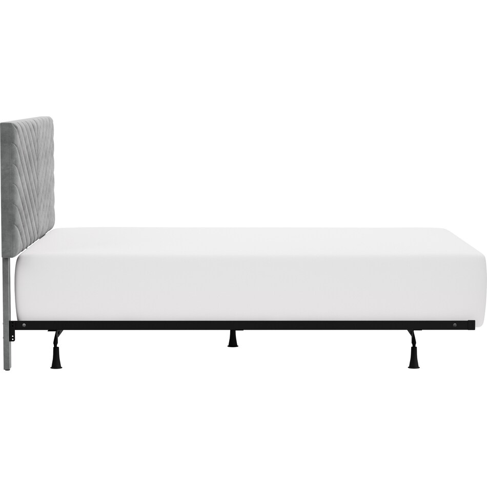 ralph gray queen upholstered headboard   