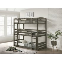 ralphie gray twin triple bunk bed   