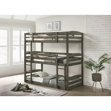 Ralphie Twin Triple Decker Bunk Bed