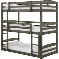 ralphie gray twin triple bunk bed   