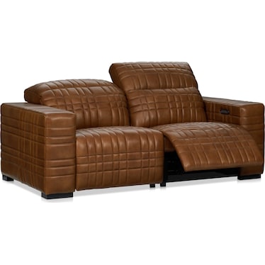 Ralston Dual-Power Reclining Loveseat - Brown