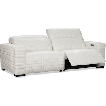 Ralston Dual-Power Reclining Sofa - White