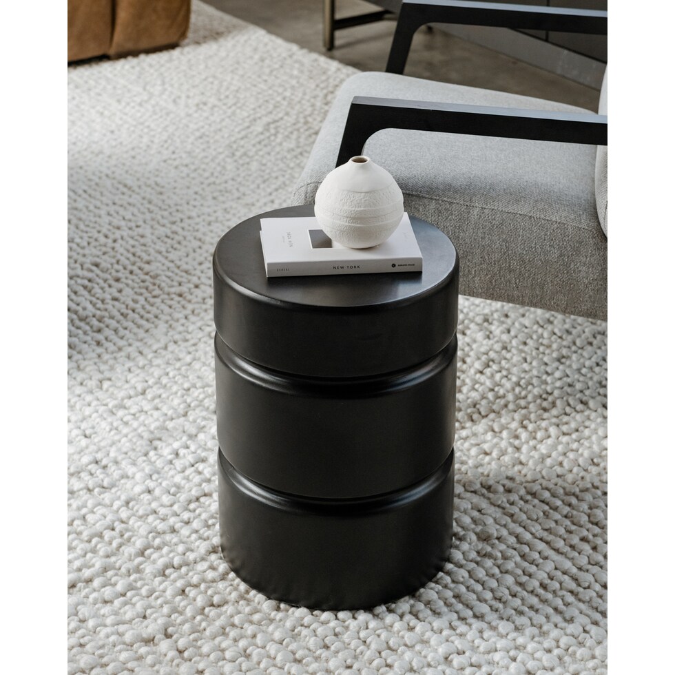 randall black end table   