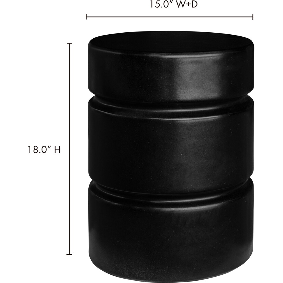 randall black end table   