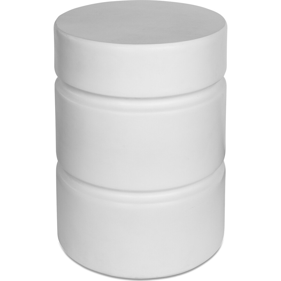 randalle white end table   