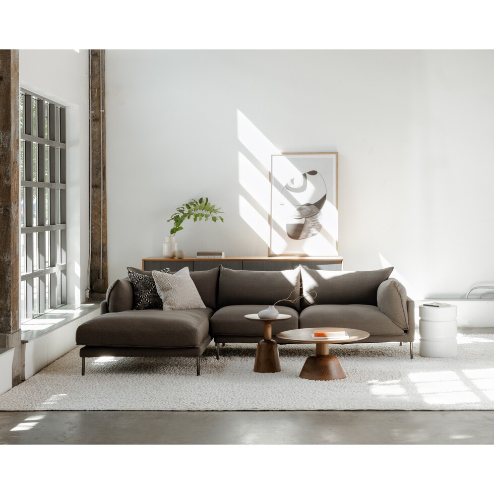 randalle white end table   