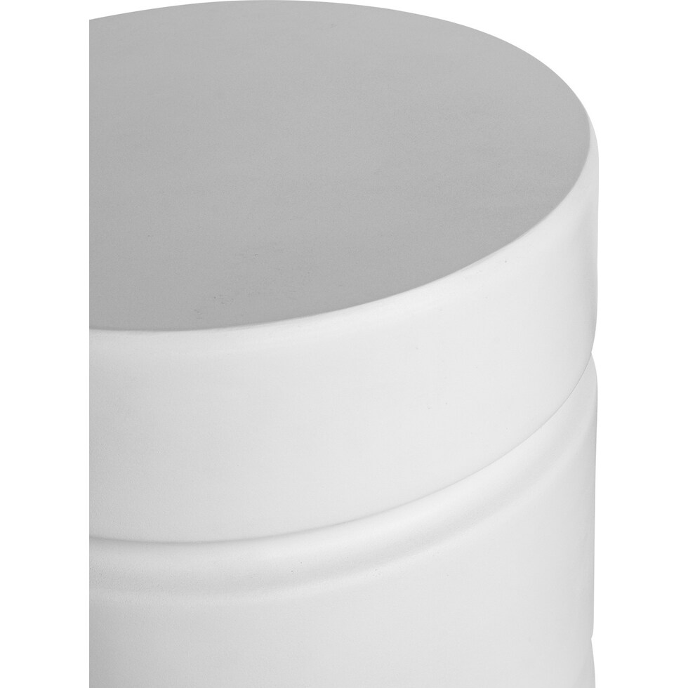 randalle white end table   