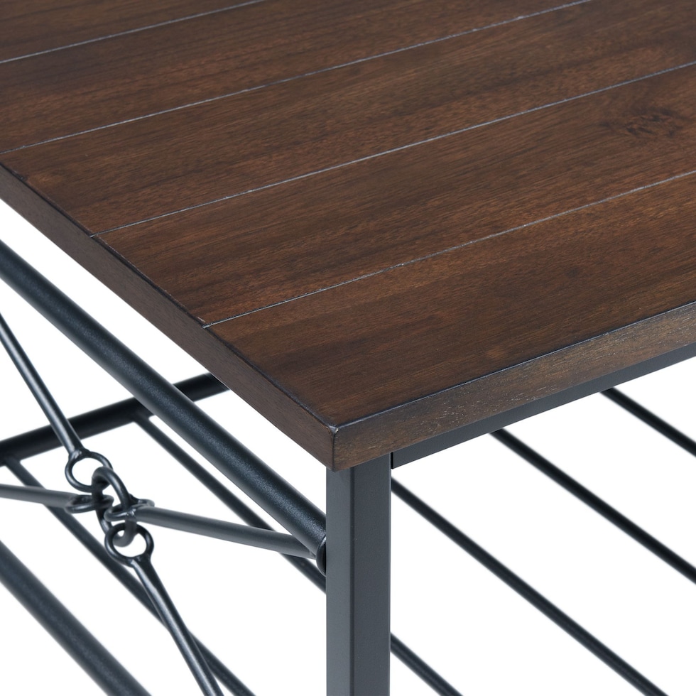 randozer dark brown  pc occasional tables   