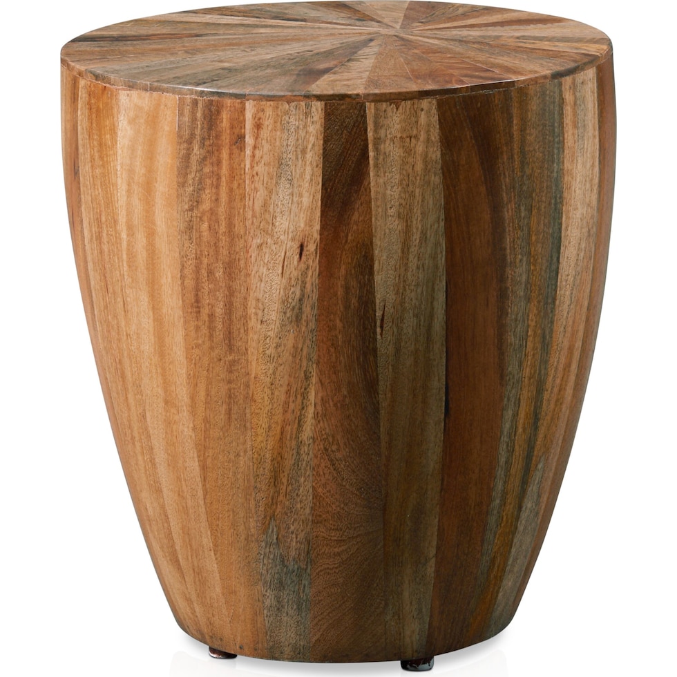 ravi dark brown end table   