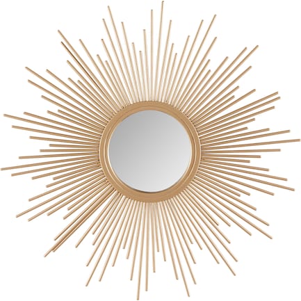 Raya Sunshine 14" Wall Mirror - Gold