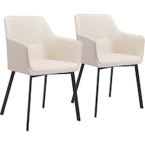 raymond white dining chair   