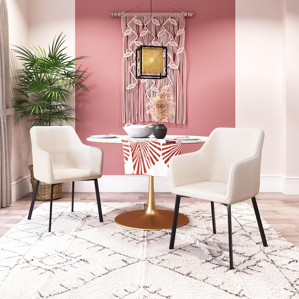 raymond white dining chair   