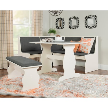 Razz Dining Table, Banquette and Bench
