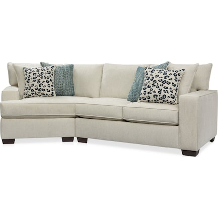 Reagan 2-Piece Sectional with Left-Facing Cuddler - Ivory