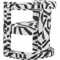 rebecca black white accent chair   
