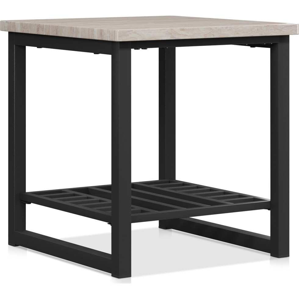 rebel white end table   
