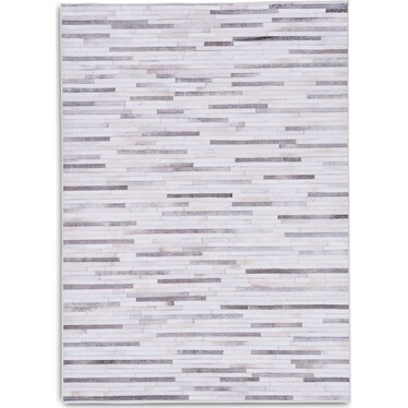 Recto 5 X 7 Area Rug - Gray/Ivory