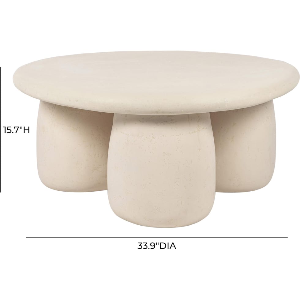 red river white coffee table   