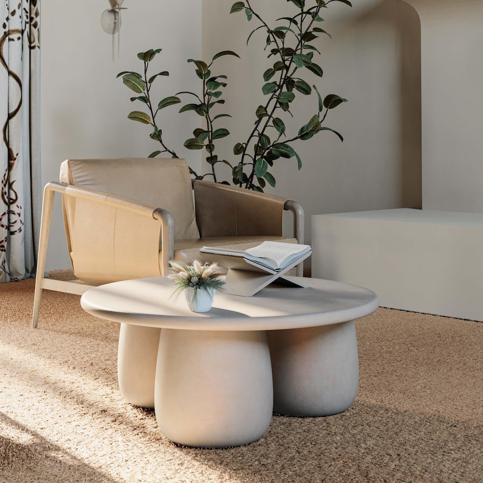 red river white coffee table   