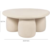 red river white coffee table   