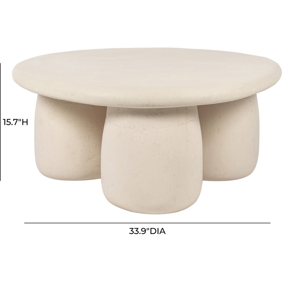 red river white coffee table   