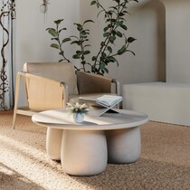red river white coffee table   