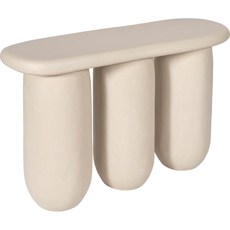 red river white console table   