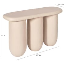 red river white console table   