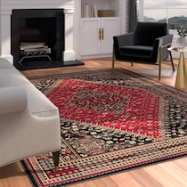 red black rug   