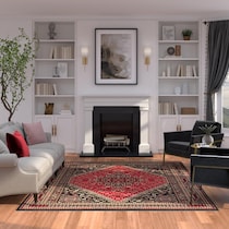 red black rug   